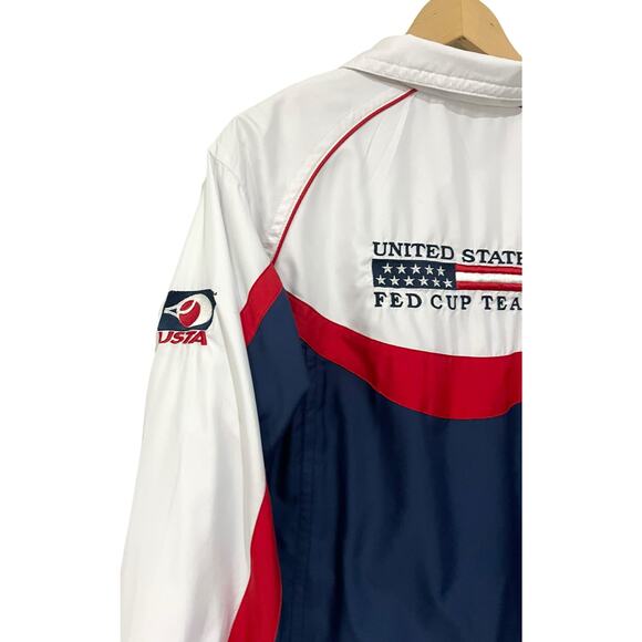 Vintage Fed Cup Tennis Team USA USTA Windbreaker Jacket Women’s Size Large - Picture 3 of 6
